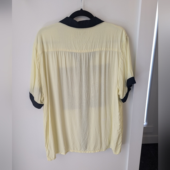 Tru Kolors Camp Collar Button Down Shirt Sleeve Shirt (Cream) - Size XL - Picture 5 of 6